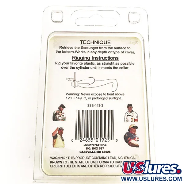 Luck E Strike Scrounger Original Jig Heads, Olovo, 7g, Gamakatsu, #8806