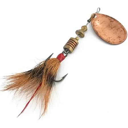 Mepps Aglia 2 dressed Rotačka, Měď, 4,7g, Opeřený ocásek, #8814
