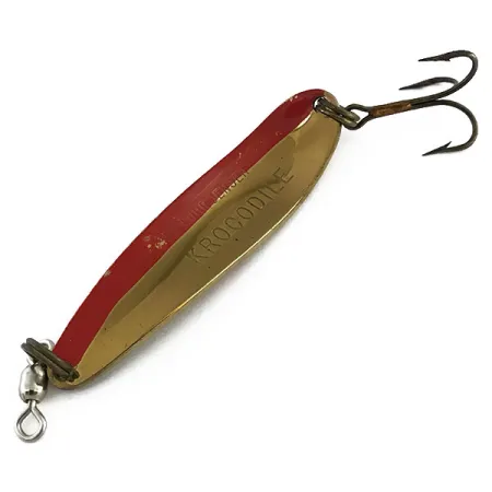 Luhr Jensen Krocodile Die #4 Plandavka, Mosaz / Červená, 14g, UV, #9058