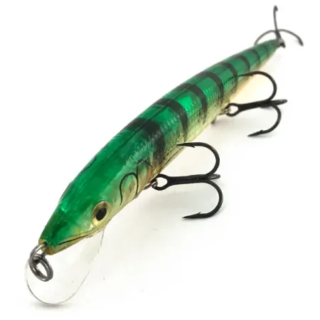 Rapala Husky Jerk HJ 14 Jerkbait, Green Tiger, 18g, Chrastítko, #9202