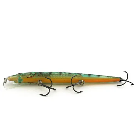 Rapala Husky Jerk HJ 14 Jerkbait, Green Tiger, 18g, Chrastítko, #9202