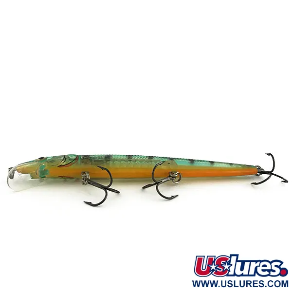 Rapala Husky Jerk HJ 14 Jerkbait, Green Tiger, 18g, Chrastítko, #9202