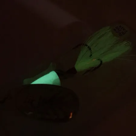 Blue Fox Super Vibrax 5 Glow Rotačka, Nikl/Chartreuse, 13g, #9295