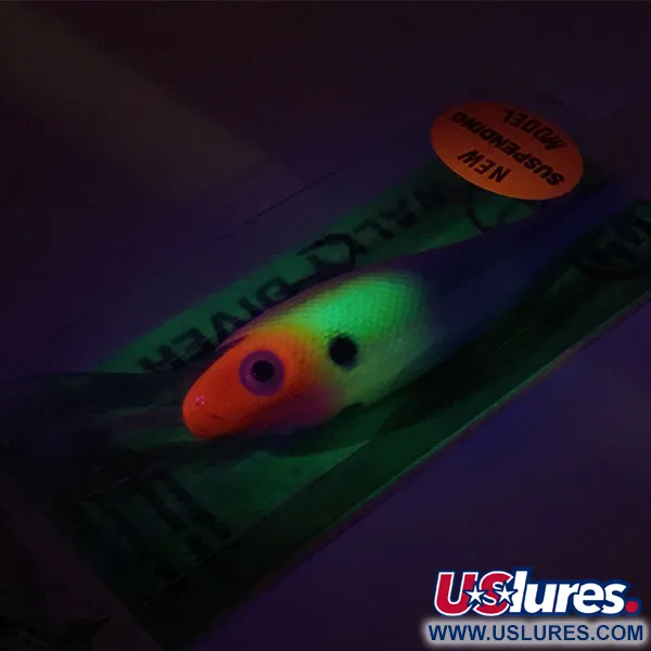 Cotton Cordell Wally Diver Wobbler, Rainbow Pink, 14g, Glow, #9303