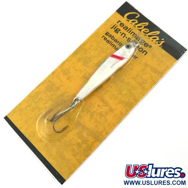 Cabela's Real Image Jig-N-Spoon Pilkr, Perleťově Bílá, 14g, #9310