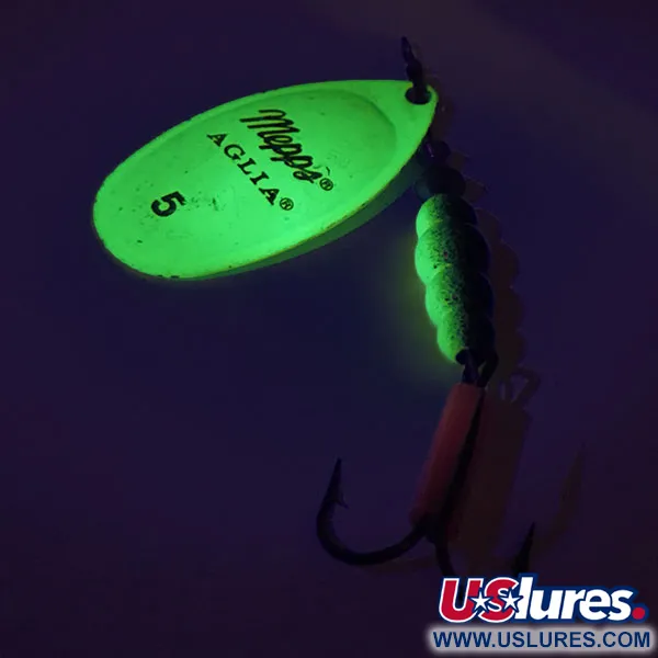 Mepps Aglia 5 UV Třpytka, Chartreuse Fluo UV, 14g, UV aktivní, #9325