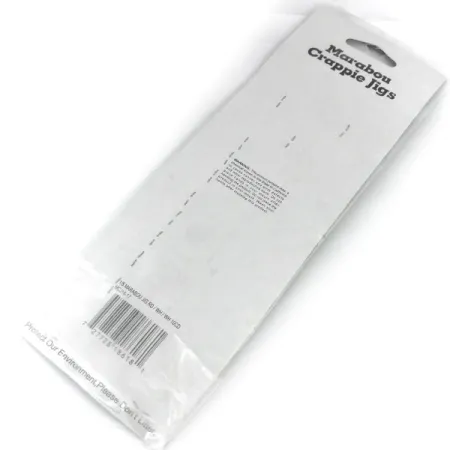 Bass Pro Shops Marabou Crappie Jig, Bílá / Červená, 4g, Ručně vázaný, #9515