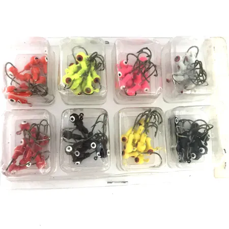 Bass Pro Shops Painted Round Jighead Kit, 8 barev, 2.5g, 80 ks, #9516