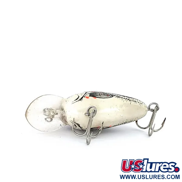 Bomber Fat A B04F Crankbait, Stříbrná/Černá, 5.5g, Ponor 1.8m, #9549