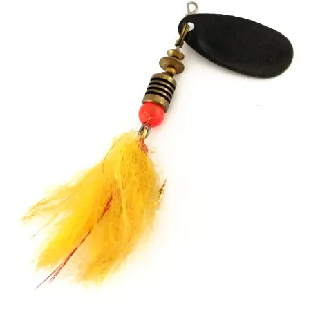 Mepps Black Fury 2 Dressed Třpytka, Černo/Žlutá, 4.7g, Peří, #9594