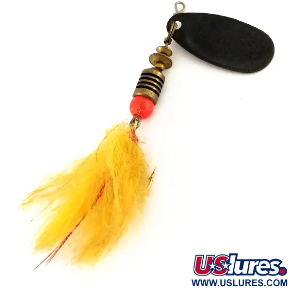 Mepps Black Fury 2 Dressed Třpytka, Černo/Žlutá, 4.7g, Peří, #9594