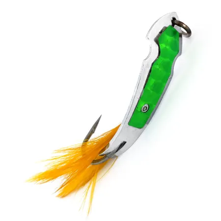 Tony Accetta Pet Spoon 13 Plandavka, Nikl/Zelená, 5g, Peří, #9609