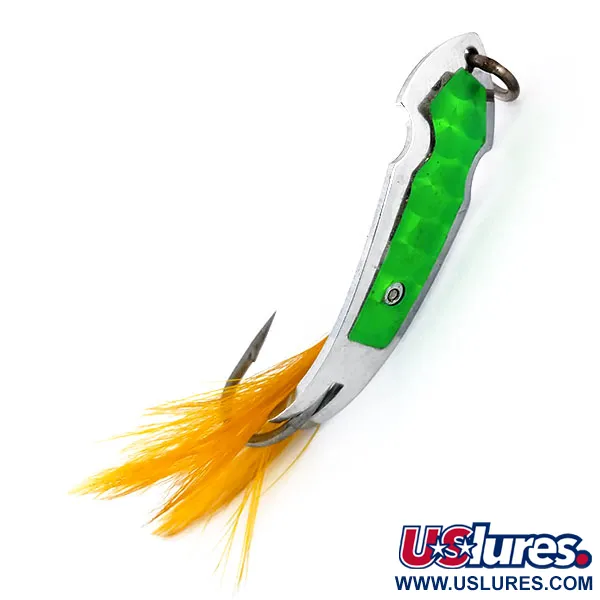 Tony Accetta Pet Spoon 13 Plandavka, Nikl/Zelená, 5g, Peří, #9609