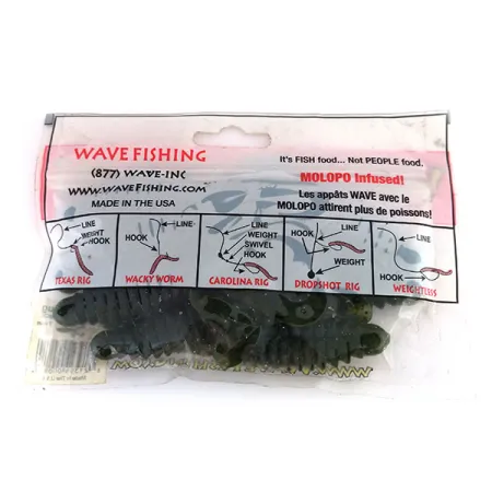 Wave Worms Swim Bug Guma, Watermelon/Black, 10cm, 7ks, #9615
