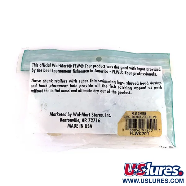 Wal Mart FLW Chunk Nástraha, Černá / Modrá, 7,5cm, Trailer, #9621