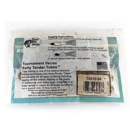 Bass Pro Shops Salty Tender Tubes guma, Green Pumpkin, 7cm, #9624