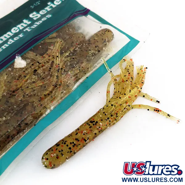 Bass Pro Shops Salty Tender Tubes guma, Green Pumpkin, 7cm, #9624
