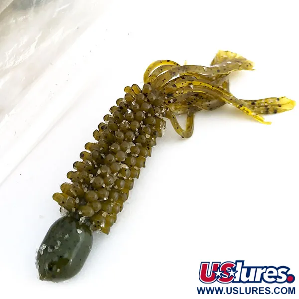 Bass Pro Shops Caterpillar Stud Tube, Green Pumpkin, 8ks, #9625