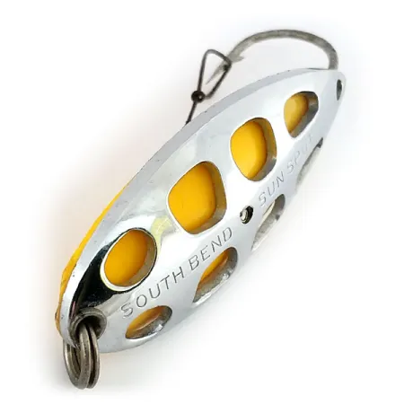 South Bend Sun Spot Plandavka, Nikl / Žlutá, 14g, perforovaná, #9652