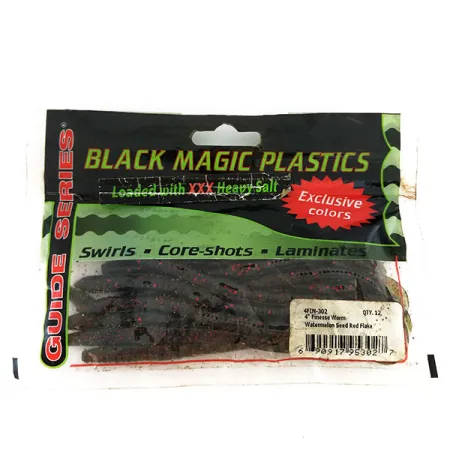 Gumová nástraha Black Magick Plastics Finesse Worm 14ks