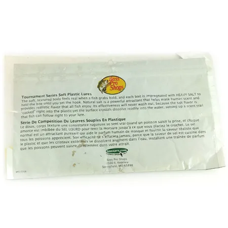 Bass Pro Shops Tournament Series Flicker Guma, Bílá, 10cm, Sůl, #9659