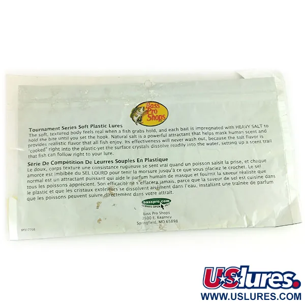 Bass Pro Shops Tournament Series Flicker Guma, Bílá, 10cm, Sůl, #9659