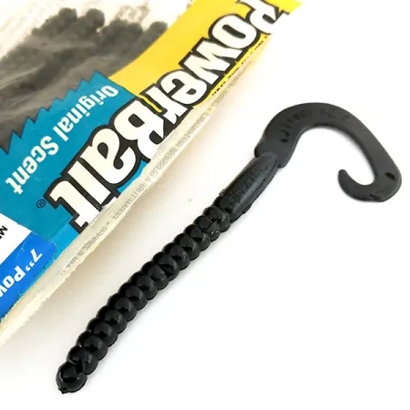 Berkley Powerbait Power Worm Gumová nástraha, Black, 17.5cm, #9665