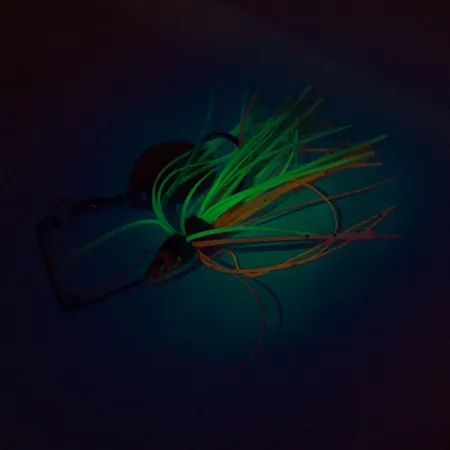 Strike King Mini-King Spinnerbait UV, Gold/Oranžová/Žlutá/Zelená, 7g, #9695