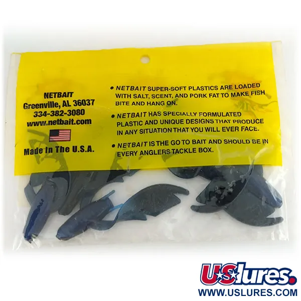 NetBait Paca Chunk Jr Gumová nástraha, Black Blue, 7.5cm, Klepeta, #9733