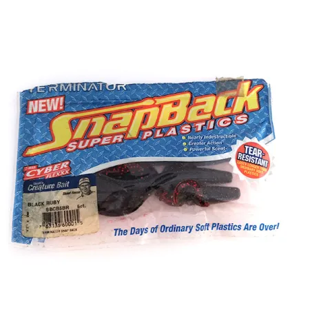 Terminator Snapback Creature gumová nástraha, Black Ruby, 10cm, #9826