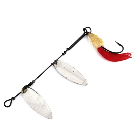 Hildebrandt Size 3 Slim Eli Double Spinner Třpytka, Nikl / Červená, 5g, #9832