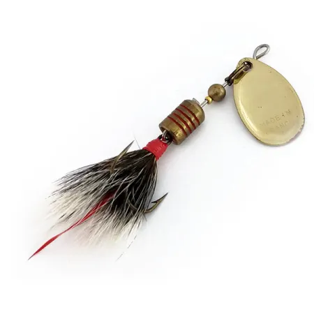 Mepps Aglia 1 dressed (squirrel tail) 1970s Rotačka, Zlatá, 3.5g, #9912