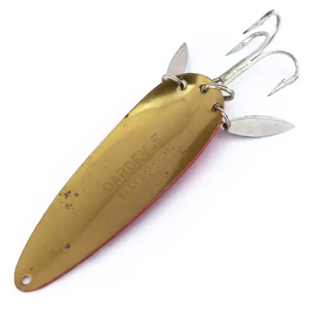 Dardevle Klicker Plandavka, Červená / Bílá / Mosaz, 28g, Akustická, #9928