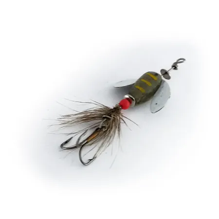 Yakima Bait Spin-n-Glo Nástraha, Šedá / Bílá, 0,6g, Peří, #9946