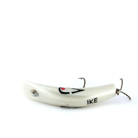 Lazy Ike Wobler, Bílá perleť, 6g, Banánový tvar, #9990